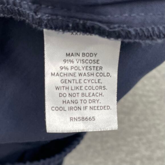 Nordstrom Drawstring Waist Shorts Womens 2X Navy Blue Pull On 6" Stretch Waist - Picture 8 of 11